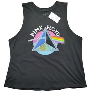 Pink Floyd The Dark Side Of The Moon Women Large Black Sleeveless Tank Top NEW